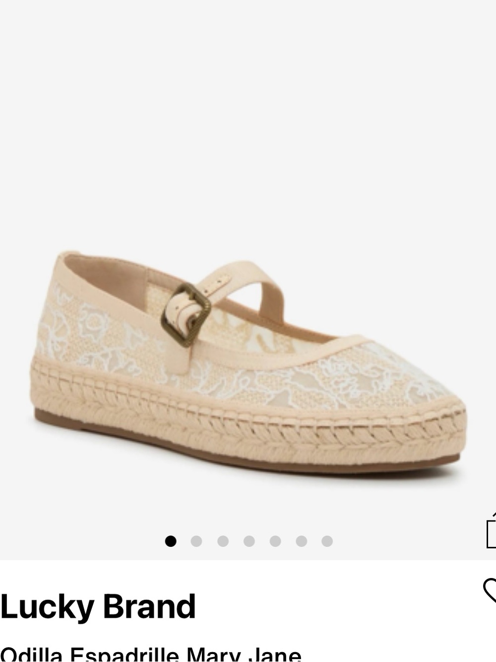 Lucky Brand Odilla Espadrille Mary Jane NWOT